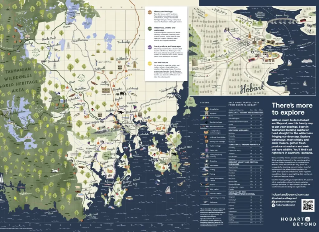 Hobart and Beyond Touring Map